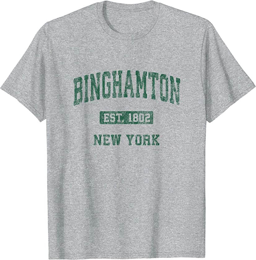 Binghamton New York NY Vintage Athletic Sports Design T-Shirt