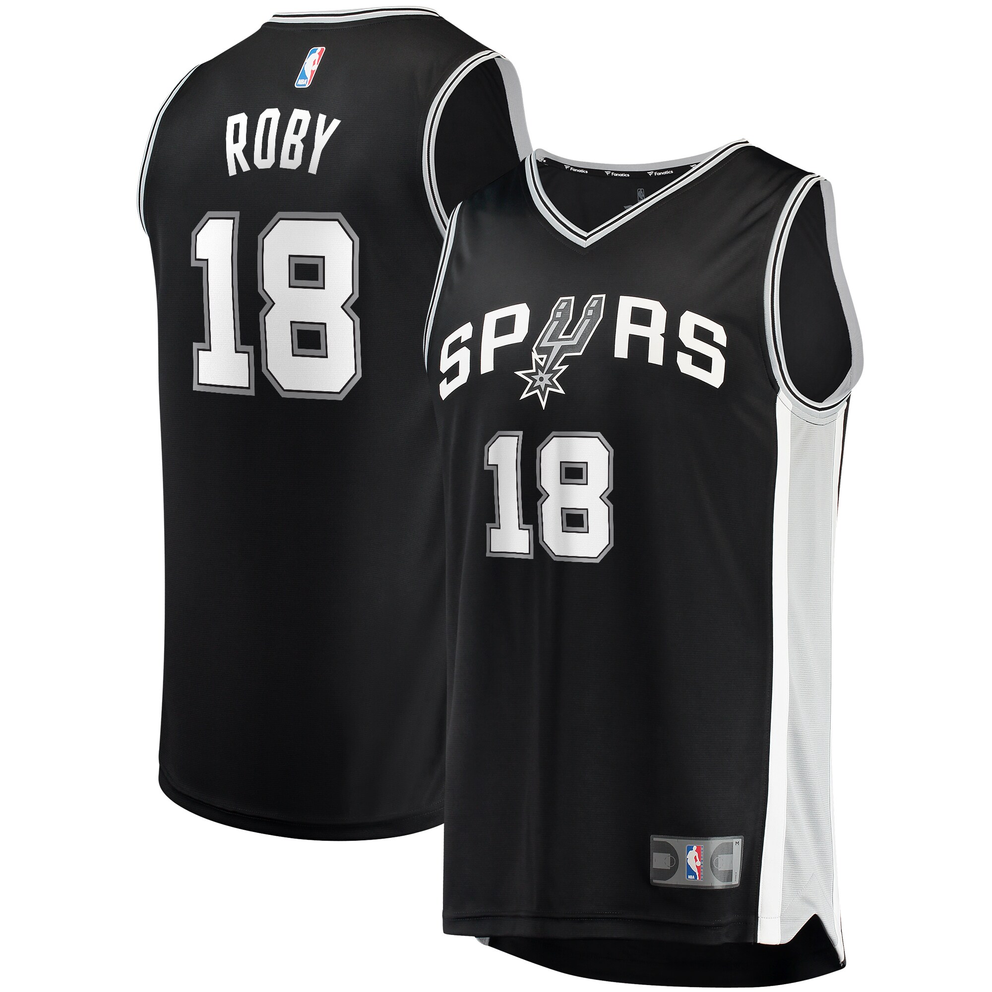 Isaiah Roby San Antonio Spurs Fast Break Jersey – Icon Edition – Black