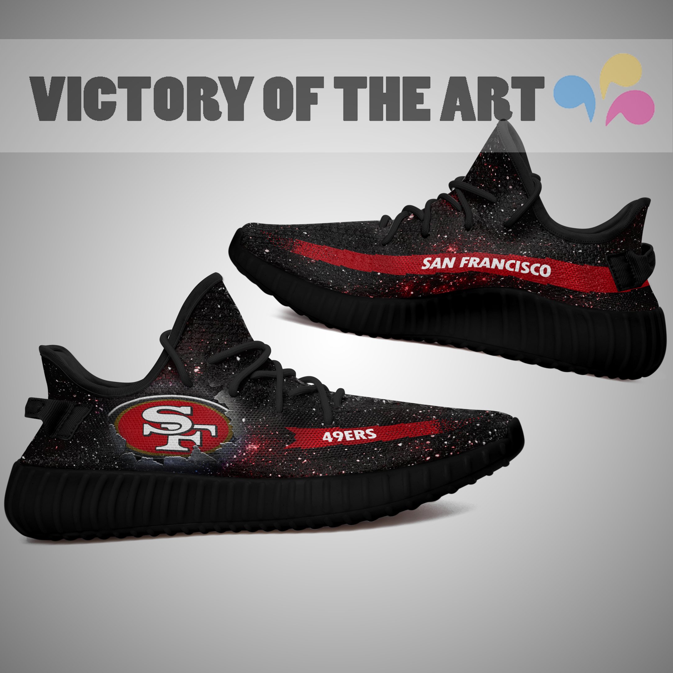 Art Scratch Mystery San Francisco 49Ers Shoes Yeezy