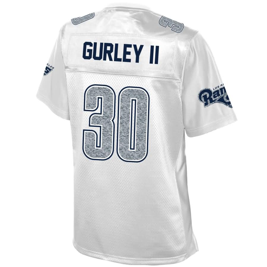 Todd Gurley Ii Los Angeles Rams NFL Pro Line Womens White Out Fashion Jersey – White