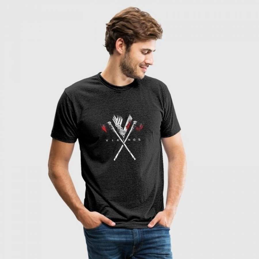 Vikings Logo History Channel Vintage Summer Mens Tshirt