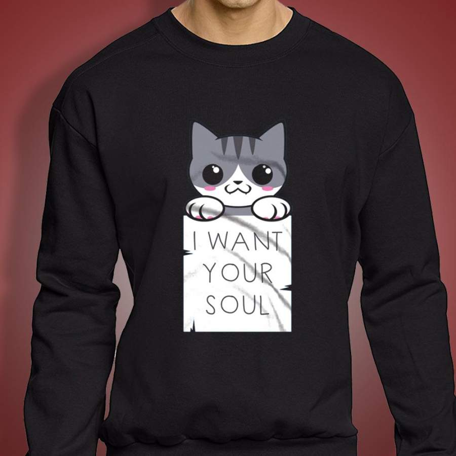 Soul Kitty Animal Quote Men’S Sweatshirt