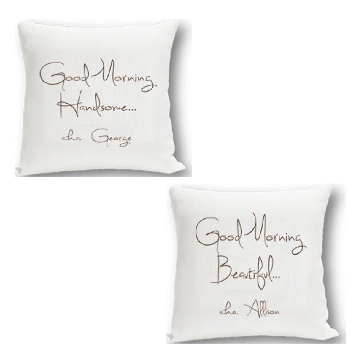 Personalized Couples Throw Pillow Set (Inserts Included)