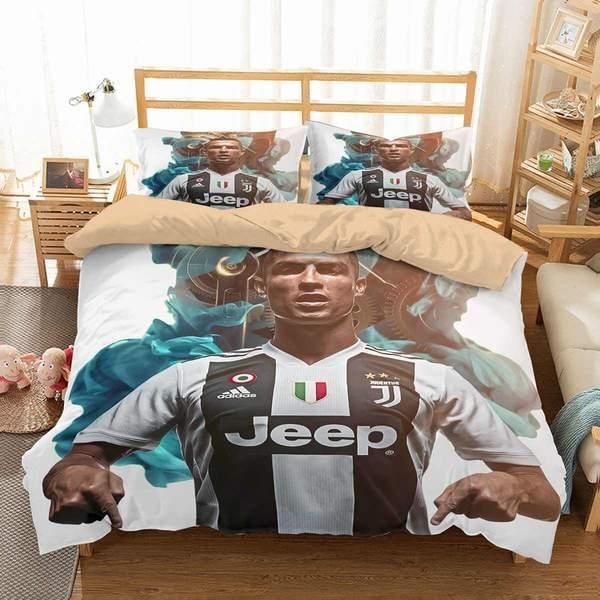 3D Customize Cr7 Juventus Fc Bedding Set Duvet Cover