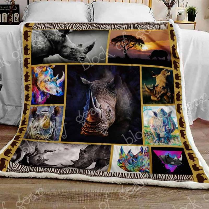 Rhino Is My Spirit Animal JQQ3188 Fleece Blanket