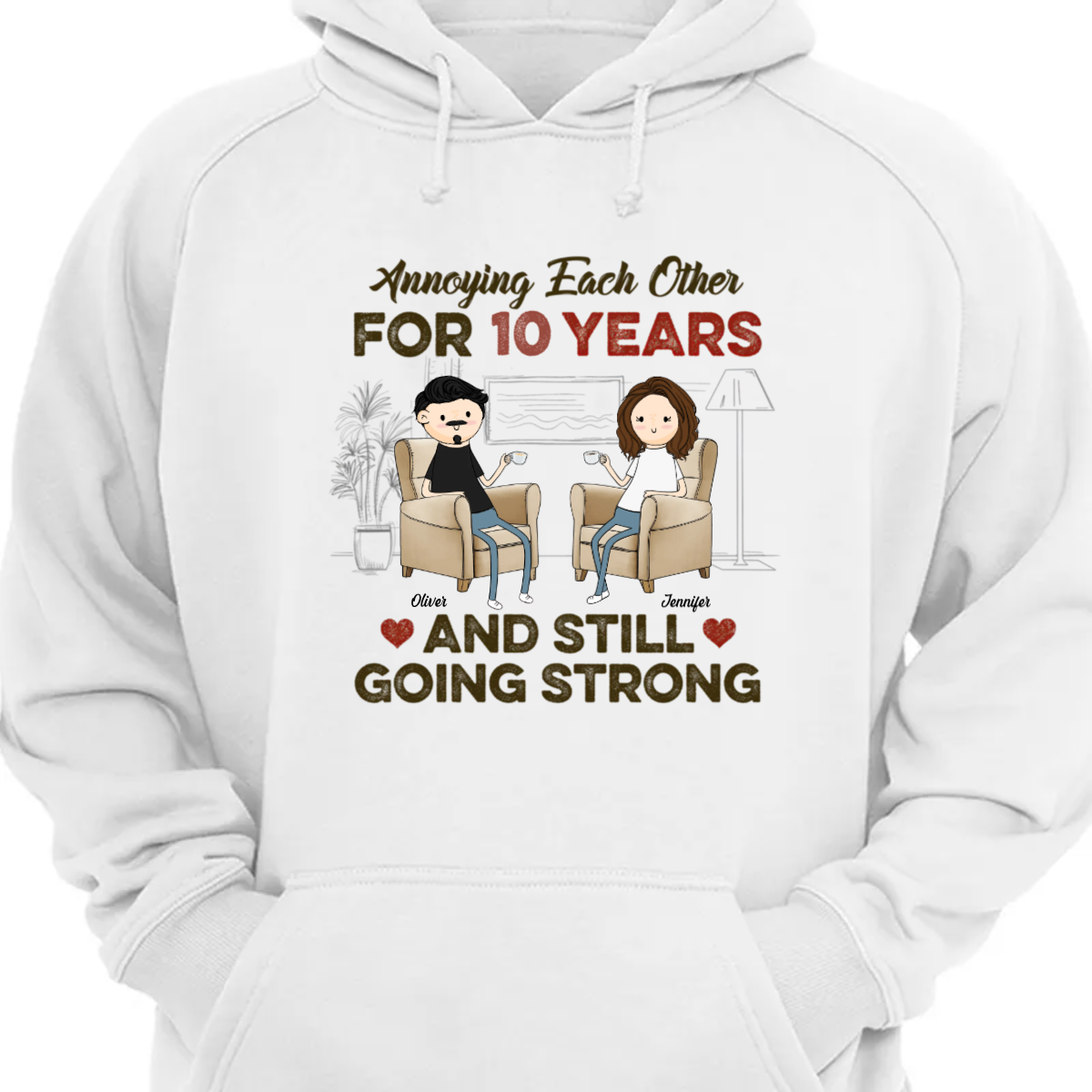 Husband Wife Annoying Each Other Still Going Strong – Family Couple Gift – Personalized Custom Hoodie Sweatshirt
