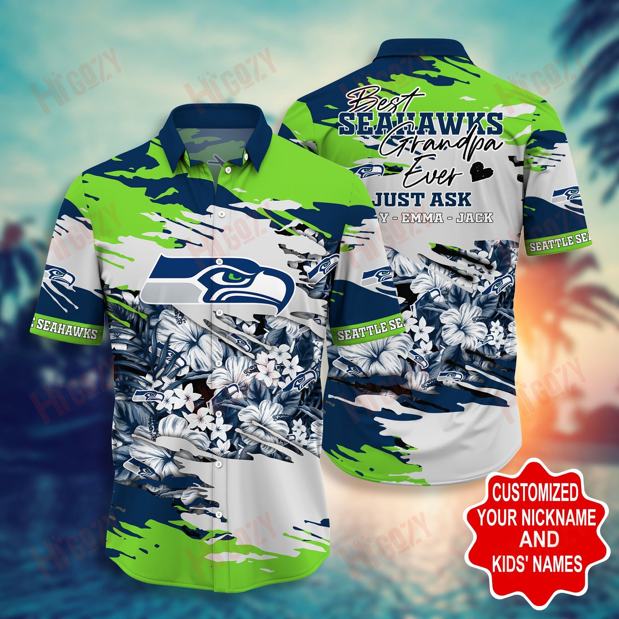 Seattle Seahawks Hawaiian Shirt Short Style Hot Trending Summer Ha61211