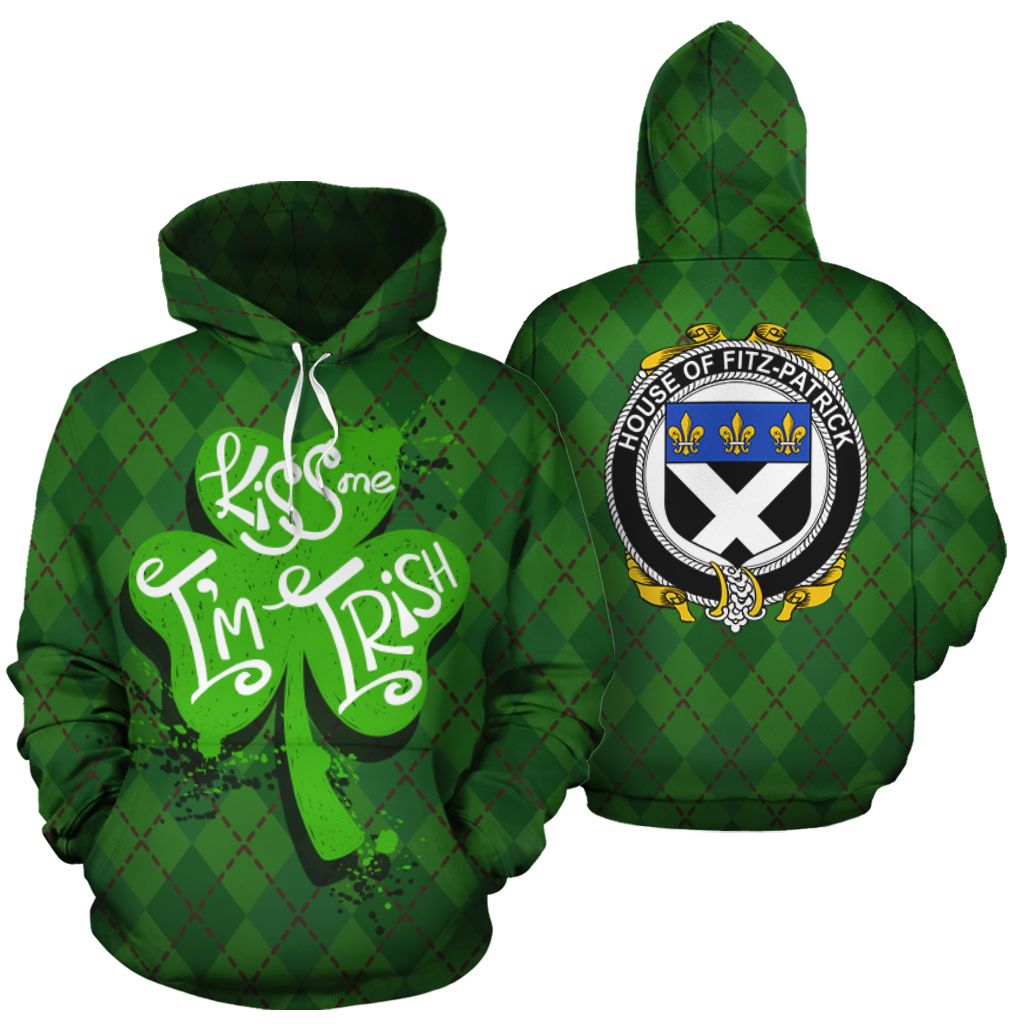 Fitz-Patrick Family Crest Ireland St Patrick’S Day National Tartan Kiss Me I’M Irish Hoodie Shirt