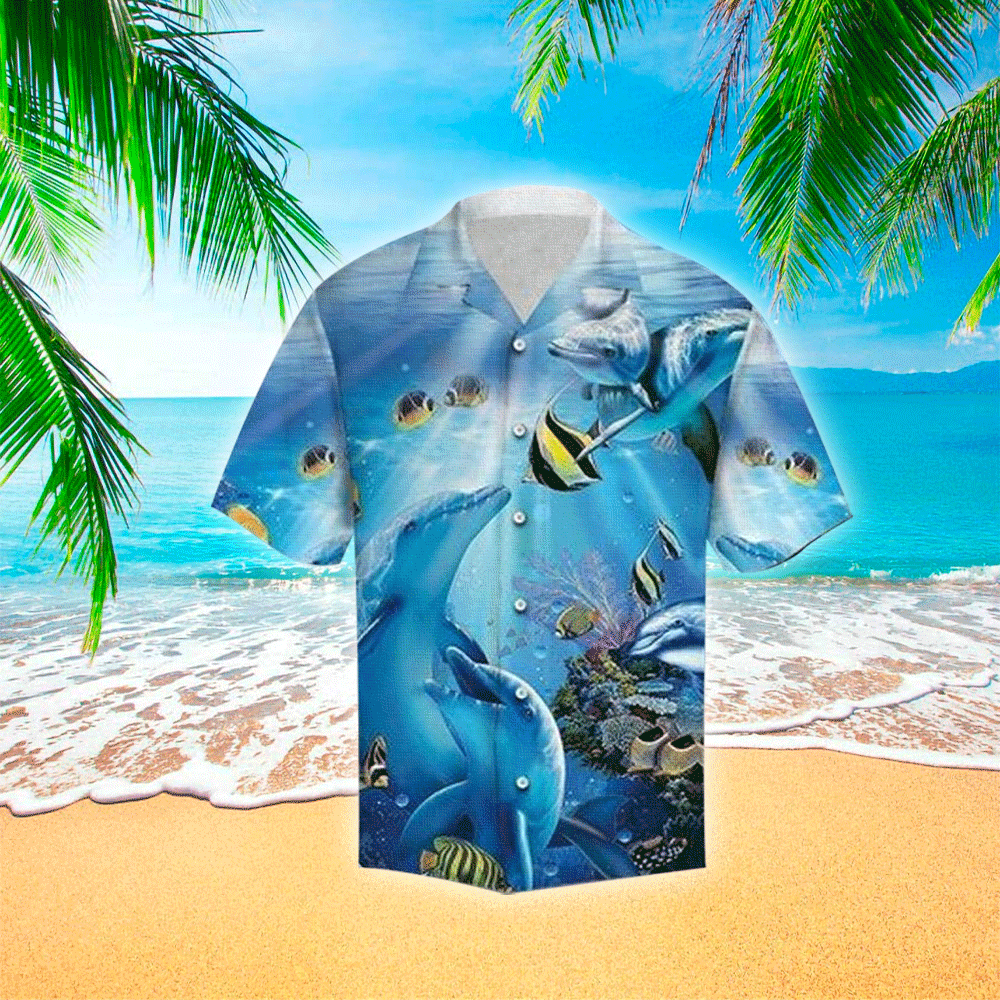 Dolphin Shirt, Dolphin Hawaiian Shirt For Dolphin Lovers