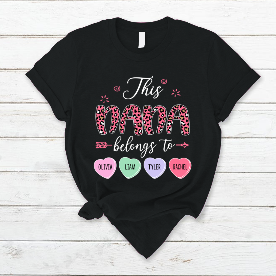 This Nana Belongs To Grandkids Valentine T-Shirt