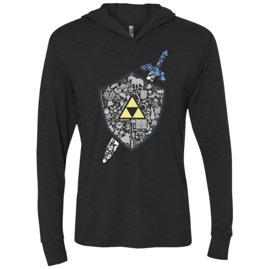 The Legend Triblend Long Sleeve Hoodie Tee