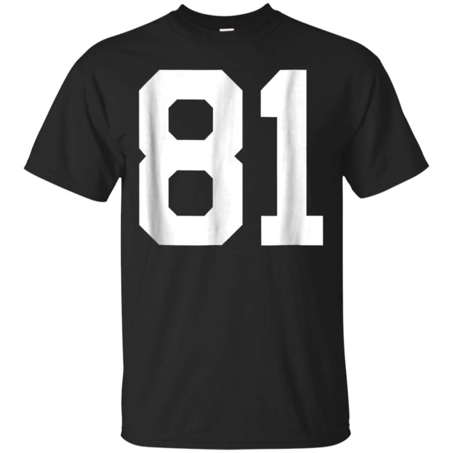 AGR 81 Sports Jersey Number T-Shirt for Team Fan Player Coach