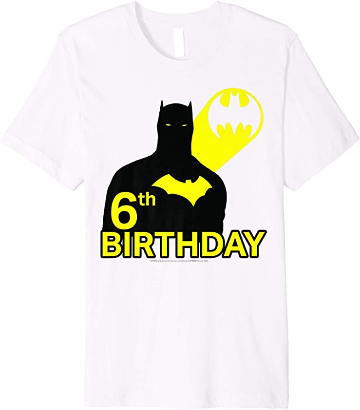 Batman 6th Birthday Silhouette Premium T-Shirt