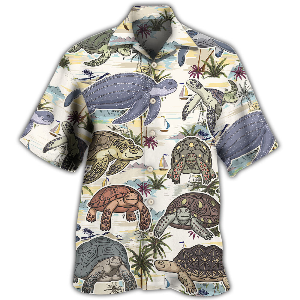 Turtle And Tropical Beach Hawaii Shirt Ha17022