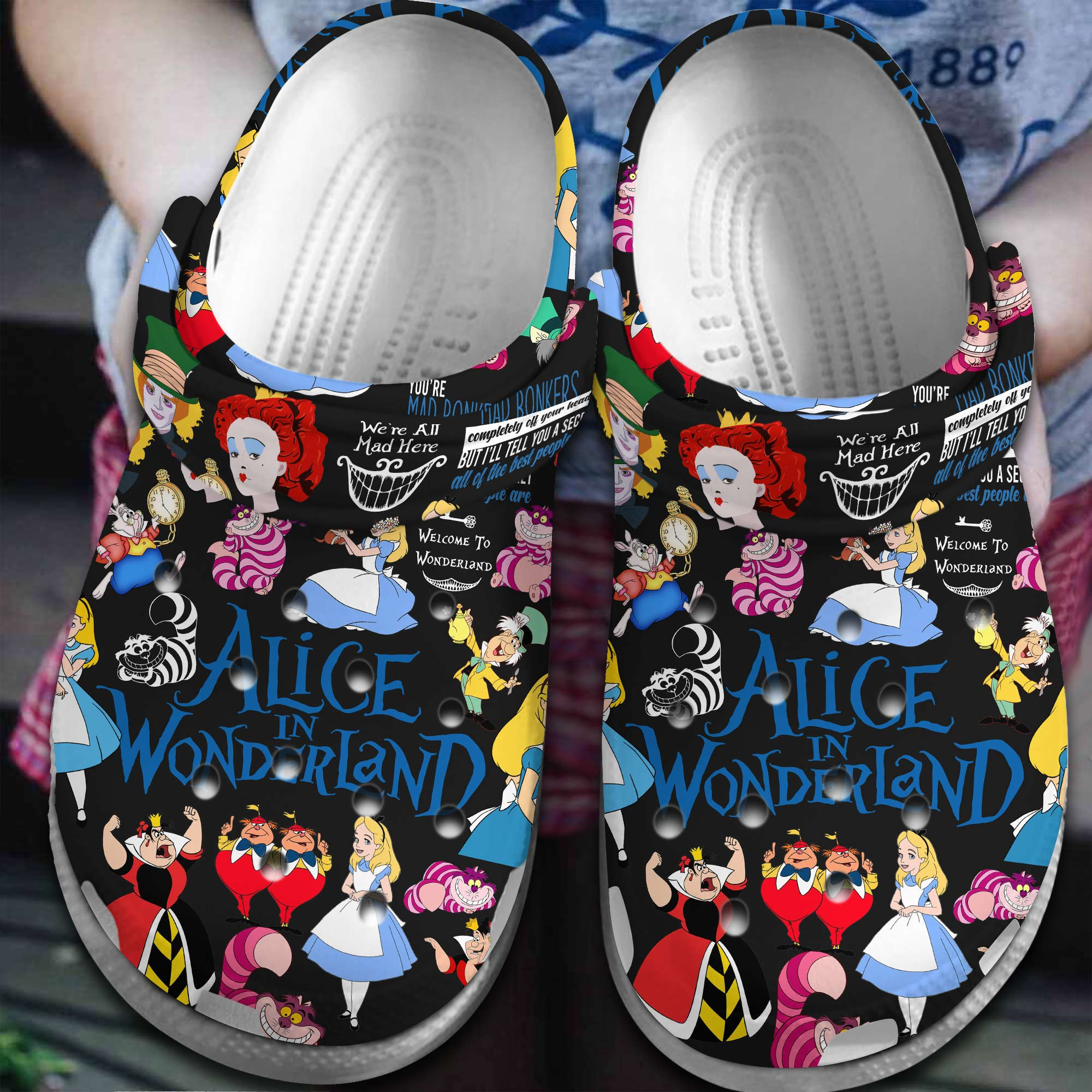 Alice In Wonderland Movie Crocss Clogs For Men Women And Kid Bm1411-2181-1