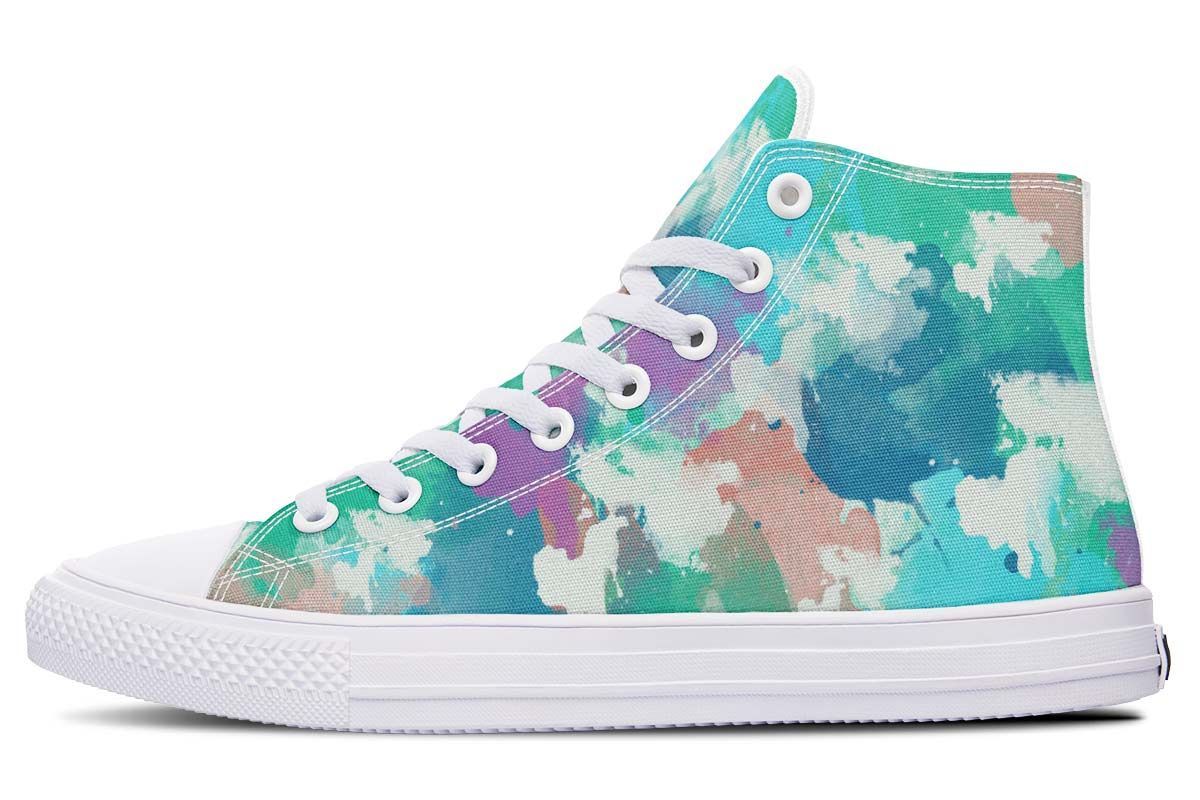 colorful high top vans pastel