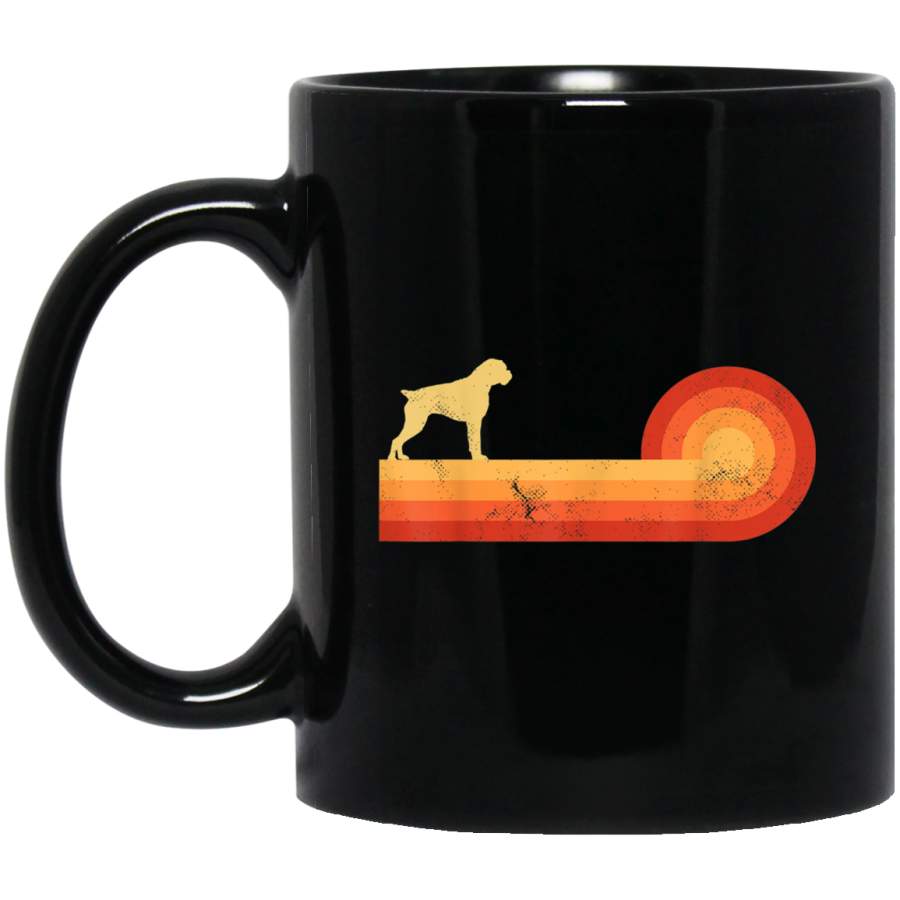 Boxer Retro Vintage Style 60s 70s Men Women Gifts Dog Lover Mug