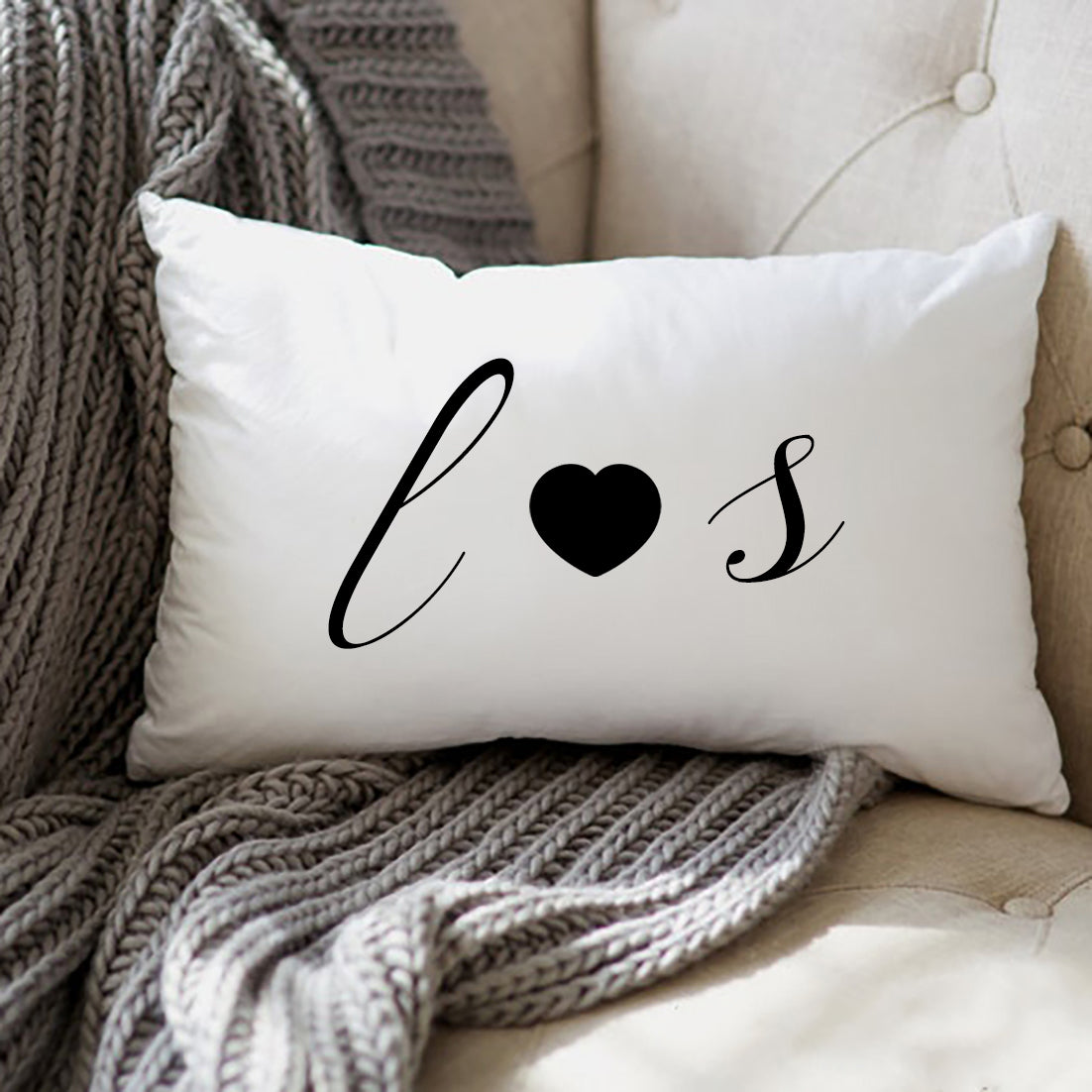 Anniversary Gift, Personalized Initials Anniversary Pillow, Wedding Gift, Engagement Present