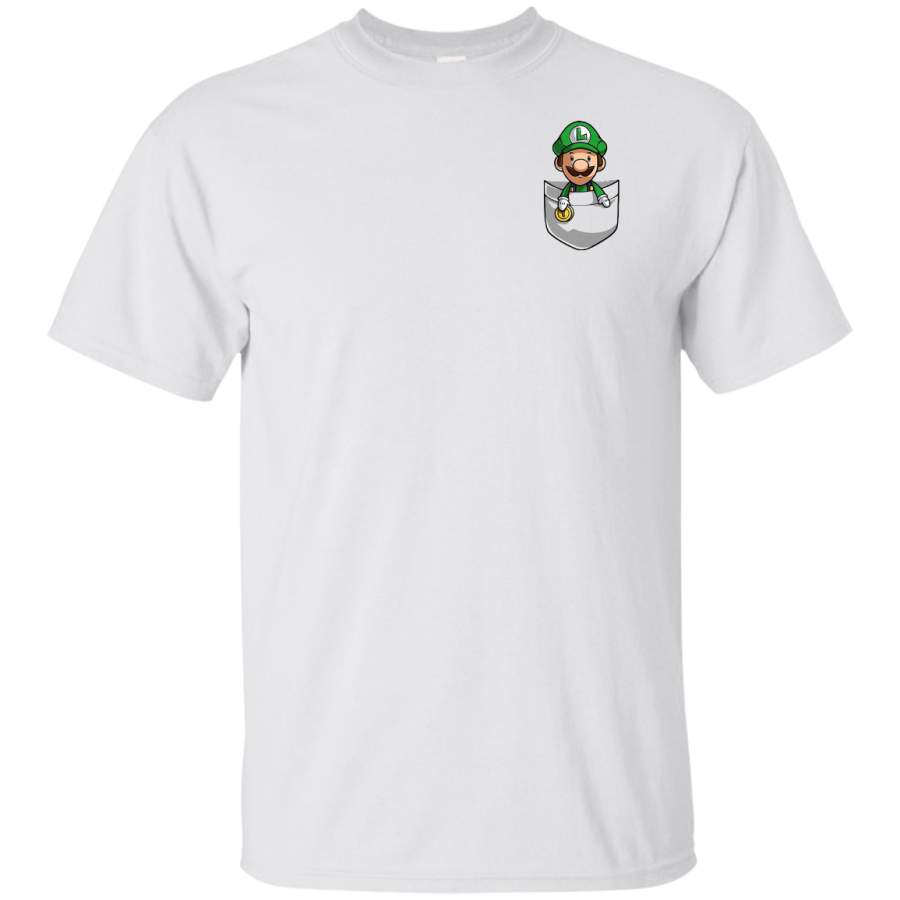 AGR Pocket Luigi Tshirt Mens Cotton T-Shirt