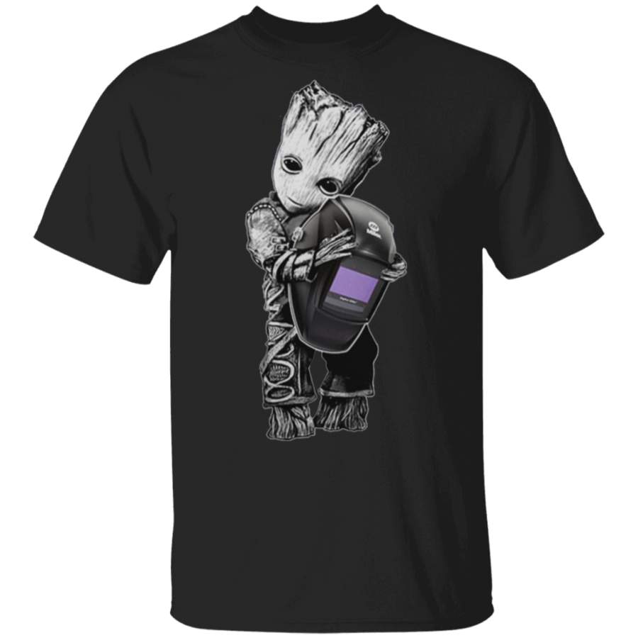 Baby Groot Hug Welding Helmet T Shirt