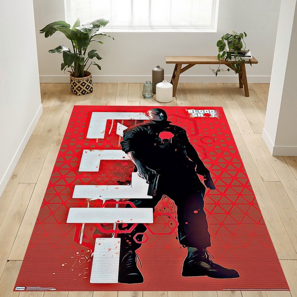 Bloodshot Red Area Rug, Living Room And Bed Room Rug – US Gift Decor