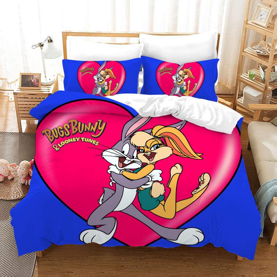 Looney Tunes Bugs Bunny #21 Duvet Cover Quilt Cover Pillowcase Bedding Set Bed Linen Home Bedroom Decor