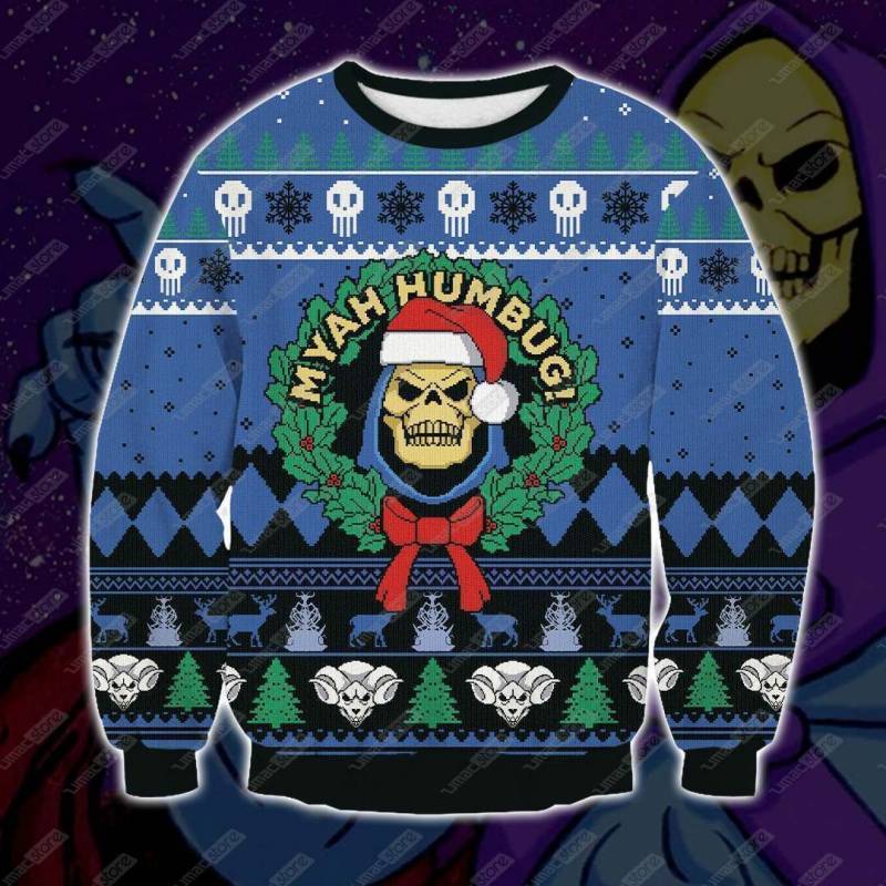 Skeletor Master of The Universe 3D Print Ugly Christmas Sweatshirt V3