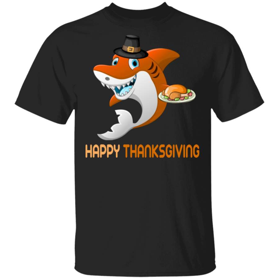 Thanksgiving Shark Lover Shirt Happy Thanksgiving Cute Thanksgiving Turkey Dinner Shark Lover Gifts Thanksgiving T-Shirt