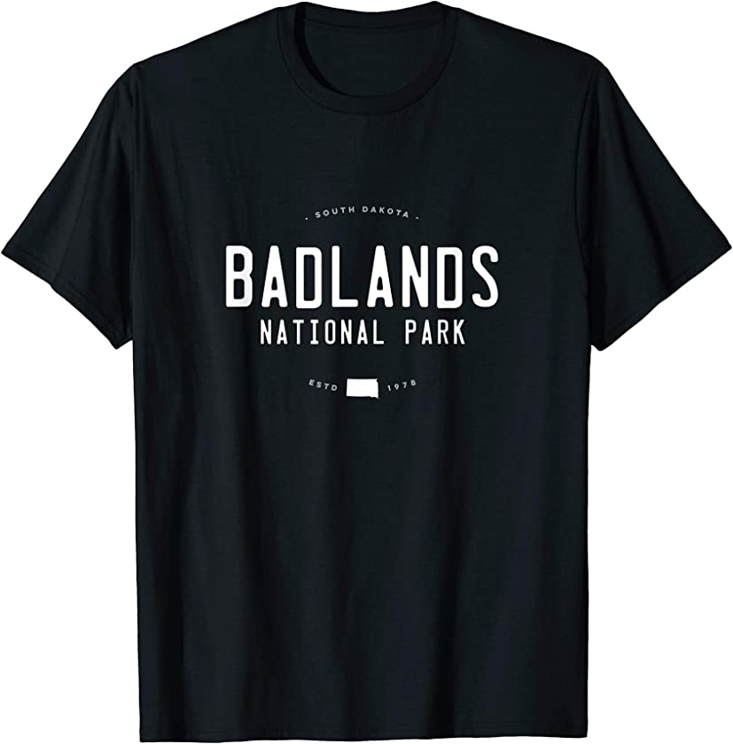 Badlands National Park South Dakota Graphic Vintage Retro T-Shirt