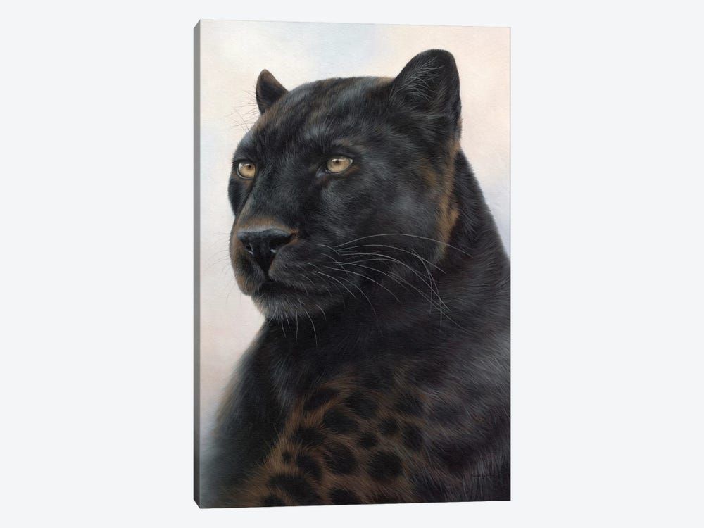 Black Leopard Canvas Poster 8″x12″ 12×18″ 18″x26″ 24″x36″ 30″x45″