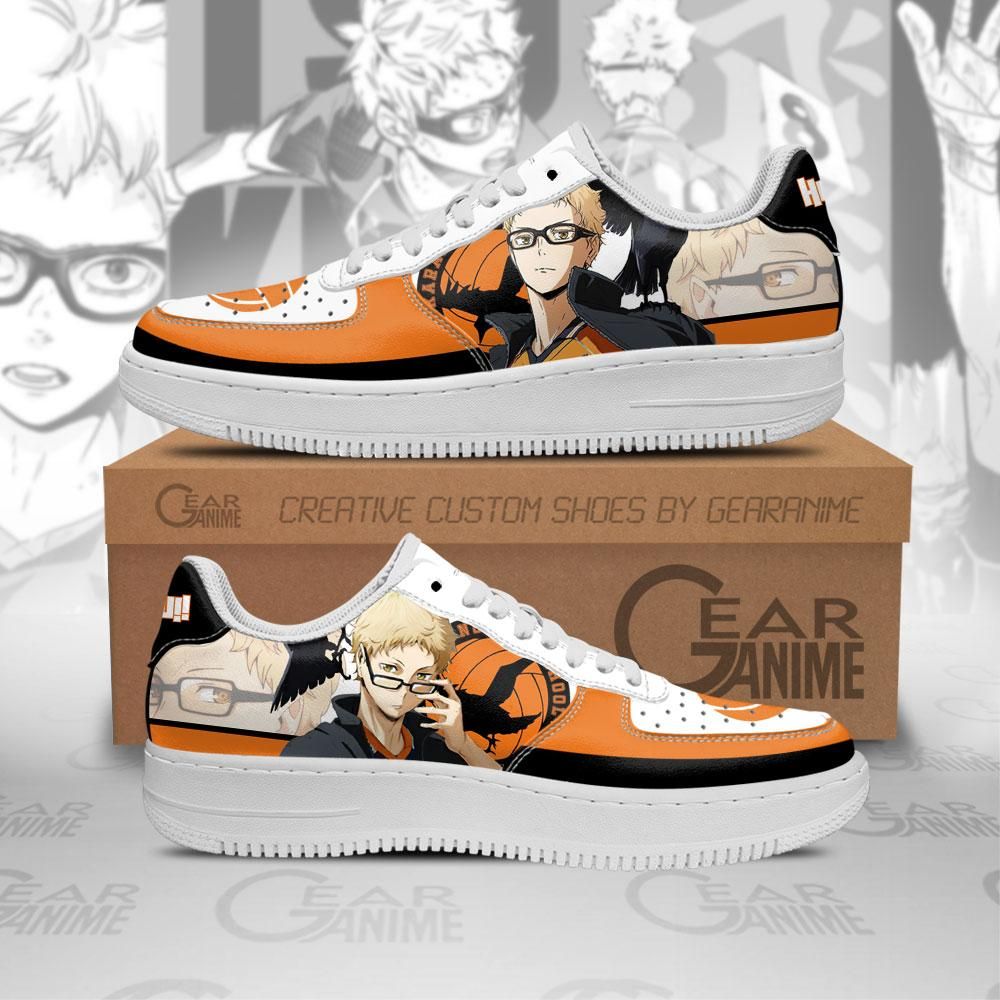 Karasuno Kei Tsukishima Haikyuu Air Force Shoes Sneakers Custom Anime