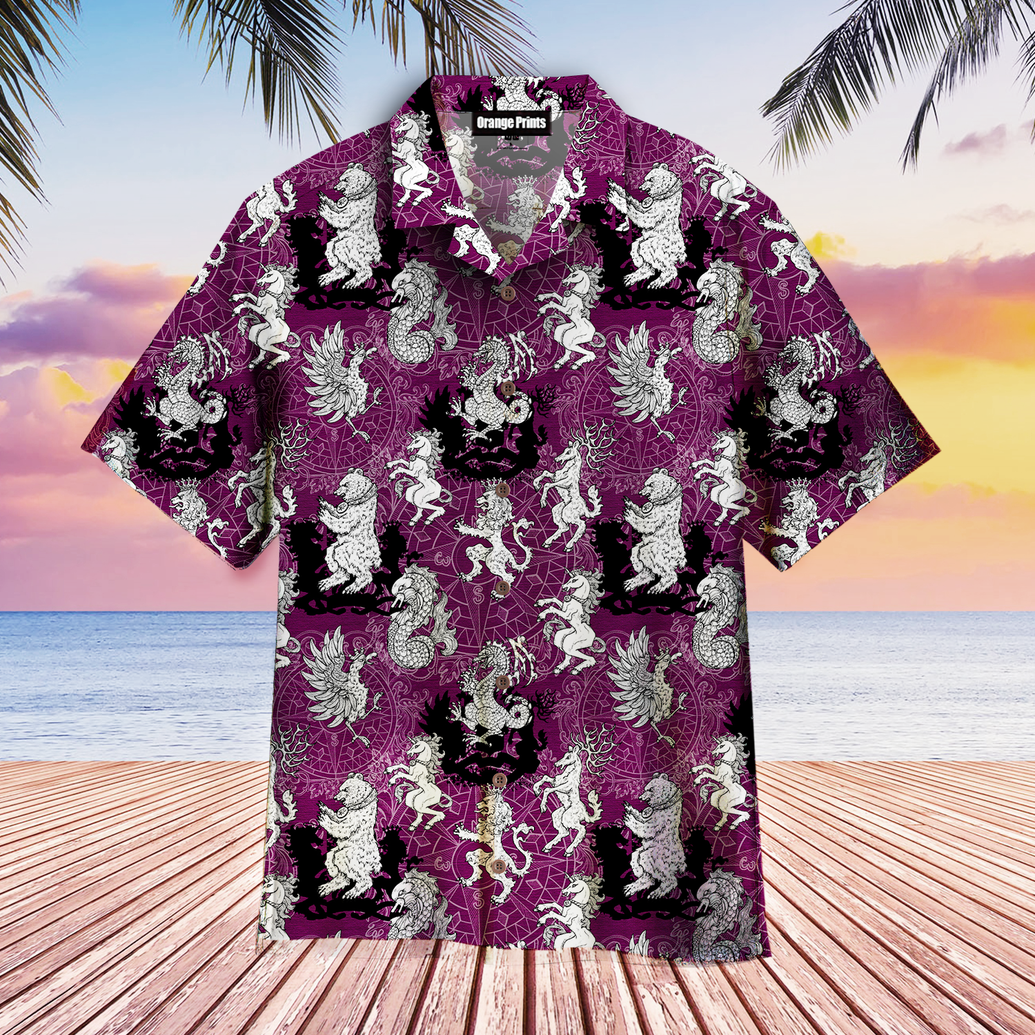 Heradlic Lion And Eagle Aloha Hawaii Shirts For Men Women Ha43108