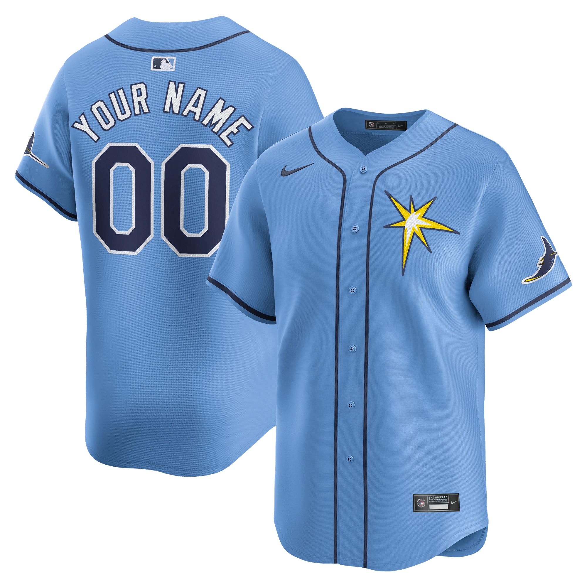 Tampa Bay Rays Alternate Limited Custom Jersey  Light Blue