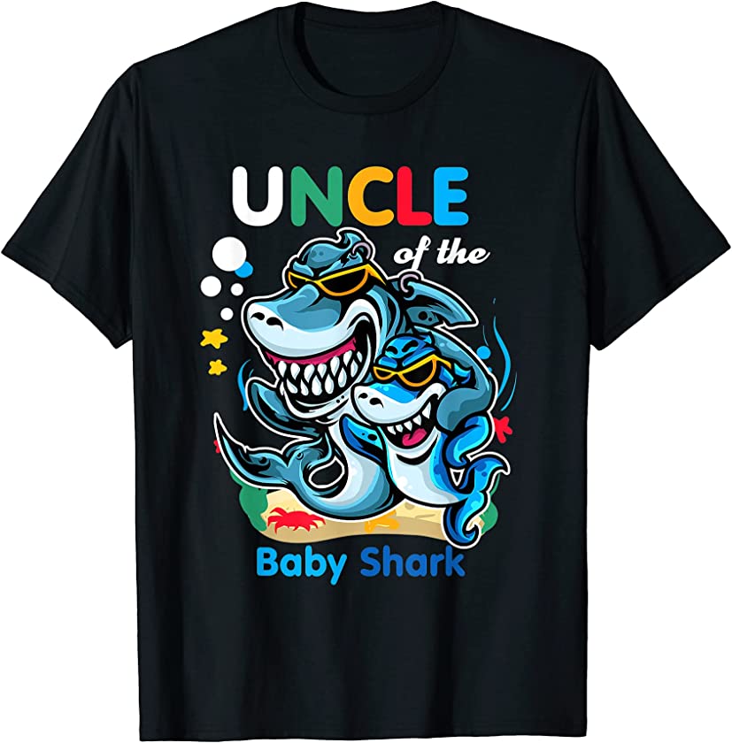 Cool Uncle Of The Baby Shark Gift | Funny Matching Family T-Shirt