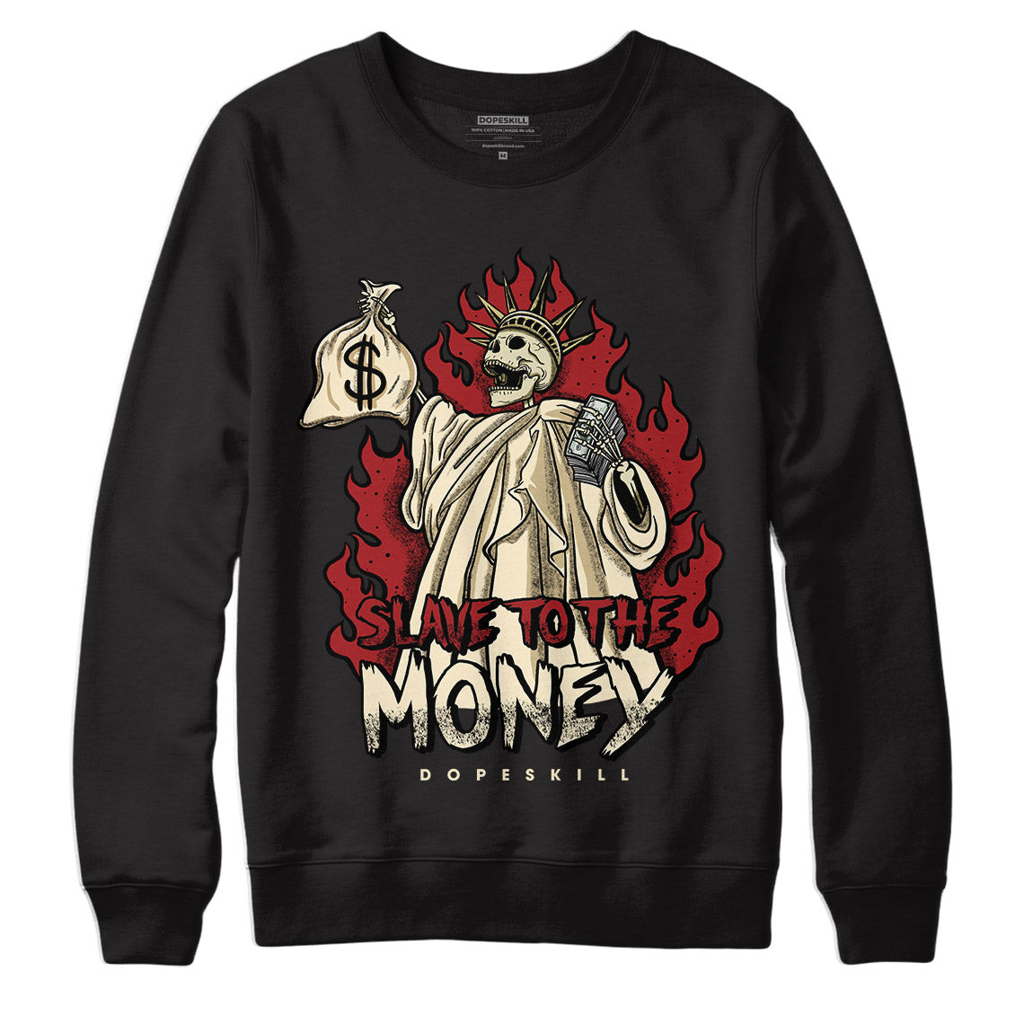 Slave To The Money Halloween Crewneck Sweatshirt Match Jordan 11 Animal Instinct