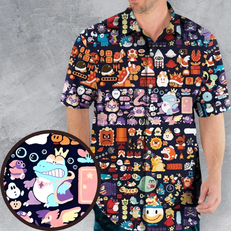 Mario Colors Super Mario Hawaiian Shirt