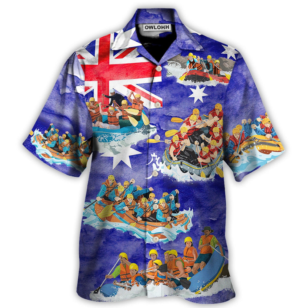 Water Rafting River Rafting Team Funny Lover Australia Flag Vintage Art Style – Hawaiian Shirt – Owl Ohh