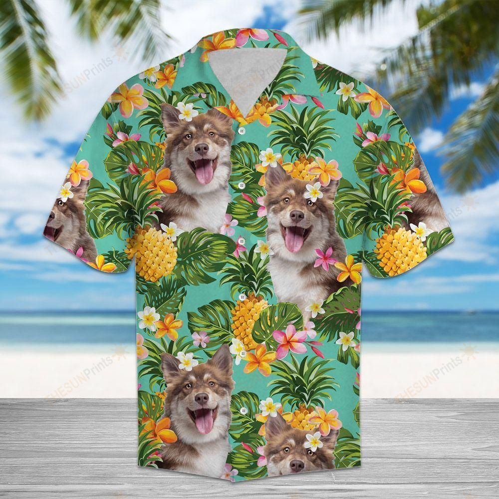 Tropical Pineapple Finnish Lapphund Hawaiian Shirt Ha71304