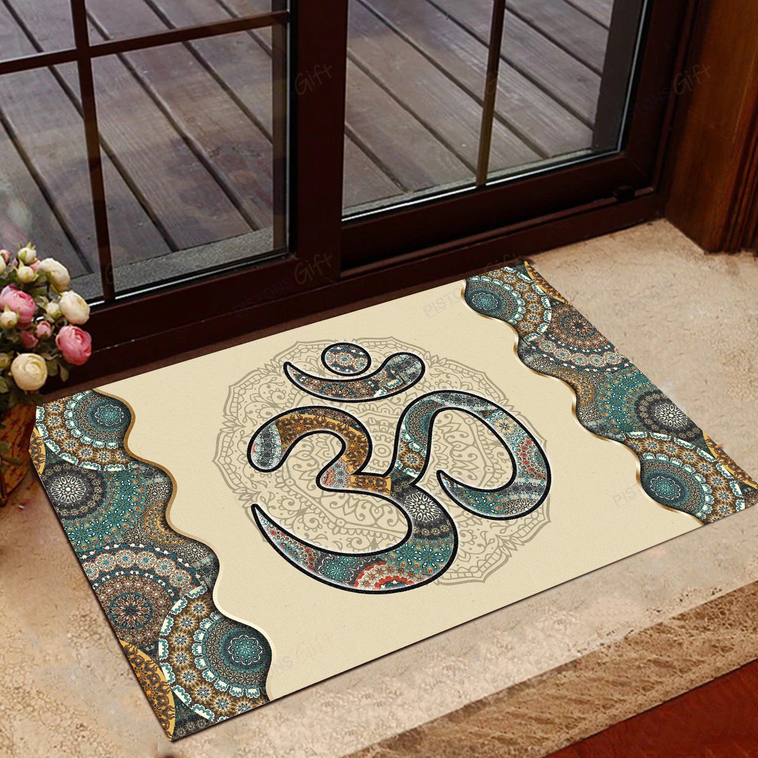 Yoga Mandala Pattern All Over Printing Doormat