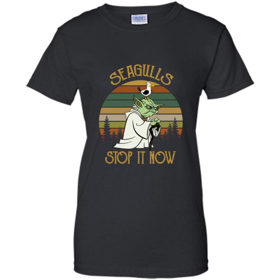 Yoda Seagulls Stop It Now Classic Vintage Retro Design – Gildan Women Shirt