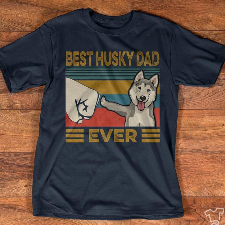 Best Husky Dad Ever Retro Vintage Graphic Unisex T Shirt, Sweatshirt, Hoodie Size S – 5XL