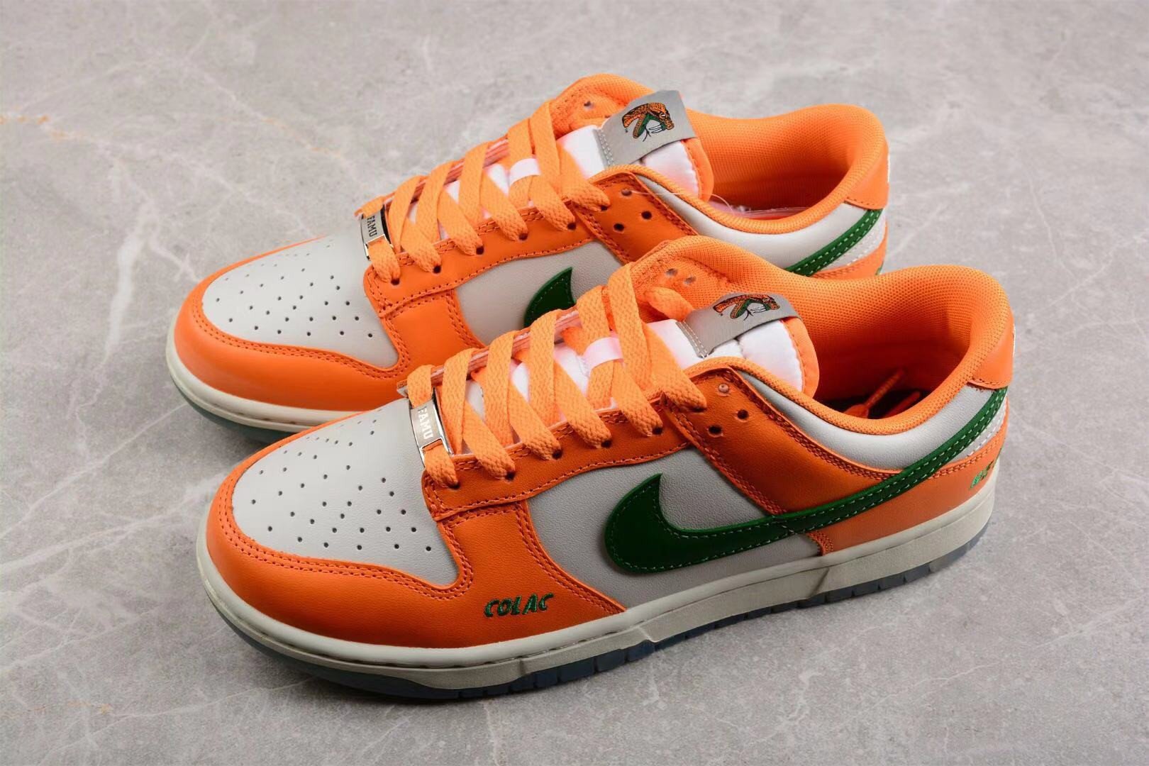 Nike Florida A&ampM University x Dunk Low ‘Rattlers’ Shoes Sneakers SNK754882388