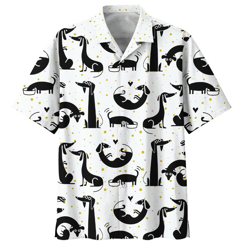 Dachshund White Unique Design Unisex Hawaii Shirt For Men And Women Ha31075