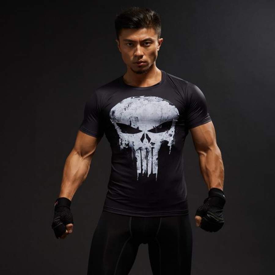 Punisher Body Fit O Neck Casual Graphic Men’s T-Shirt