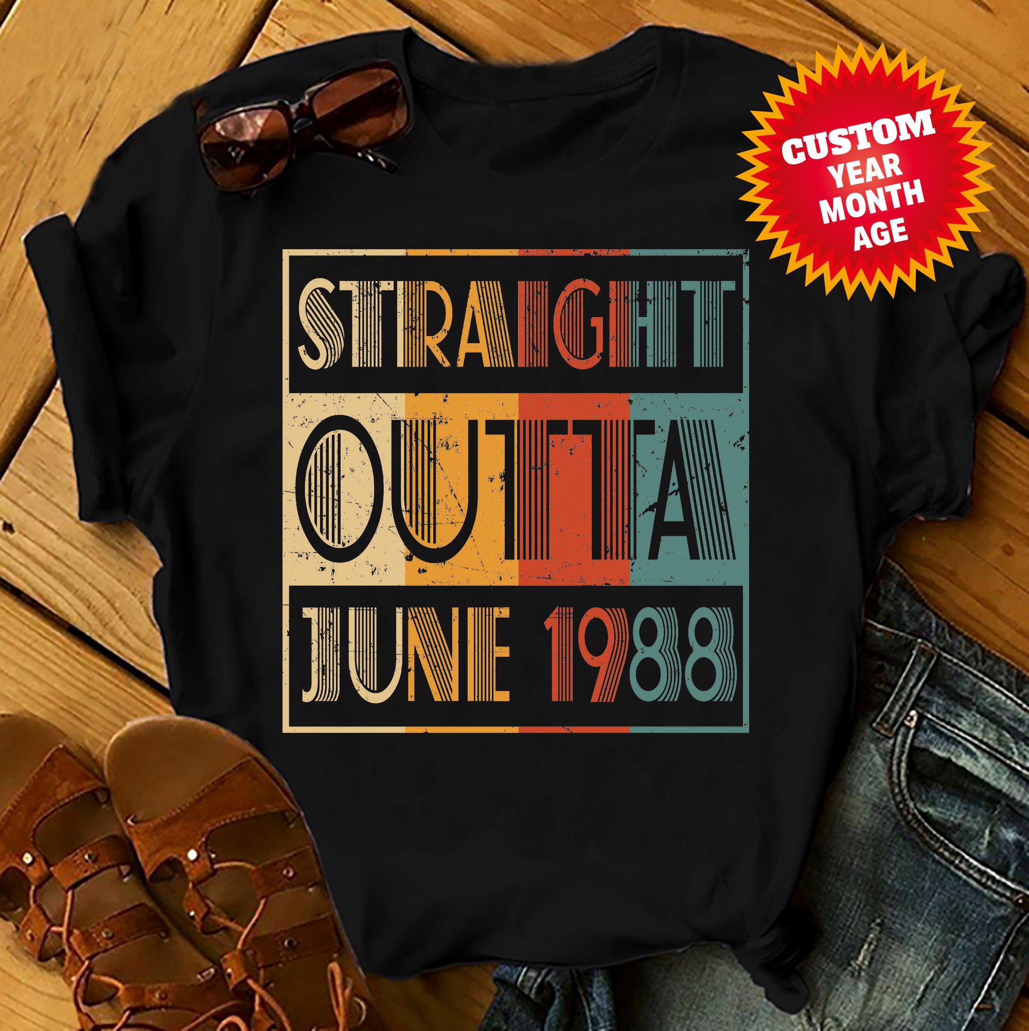 Straignt Outta Vintage Shirts Women, Birthday T Shirts, Summer Tops, Beach T Shirts