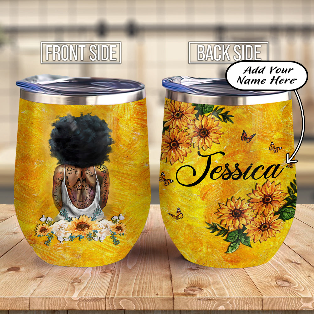 Personalized Melanin Strong Acaa0207005Z Wine Tumbler