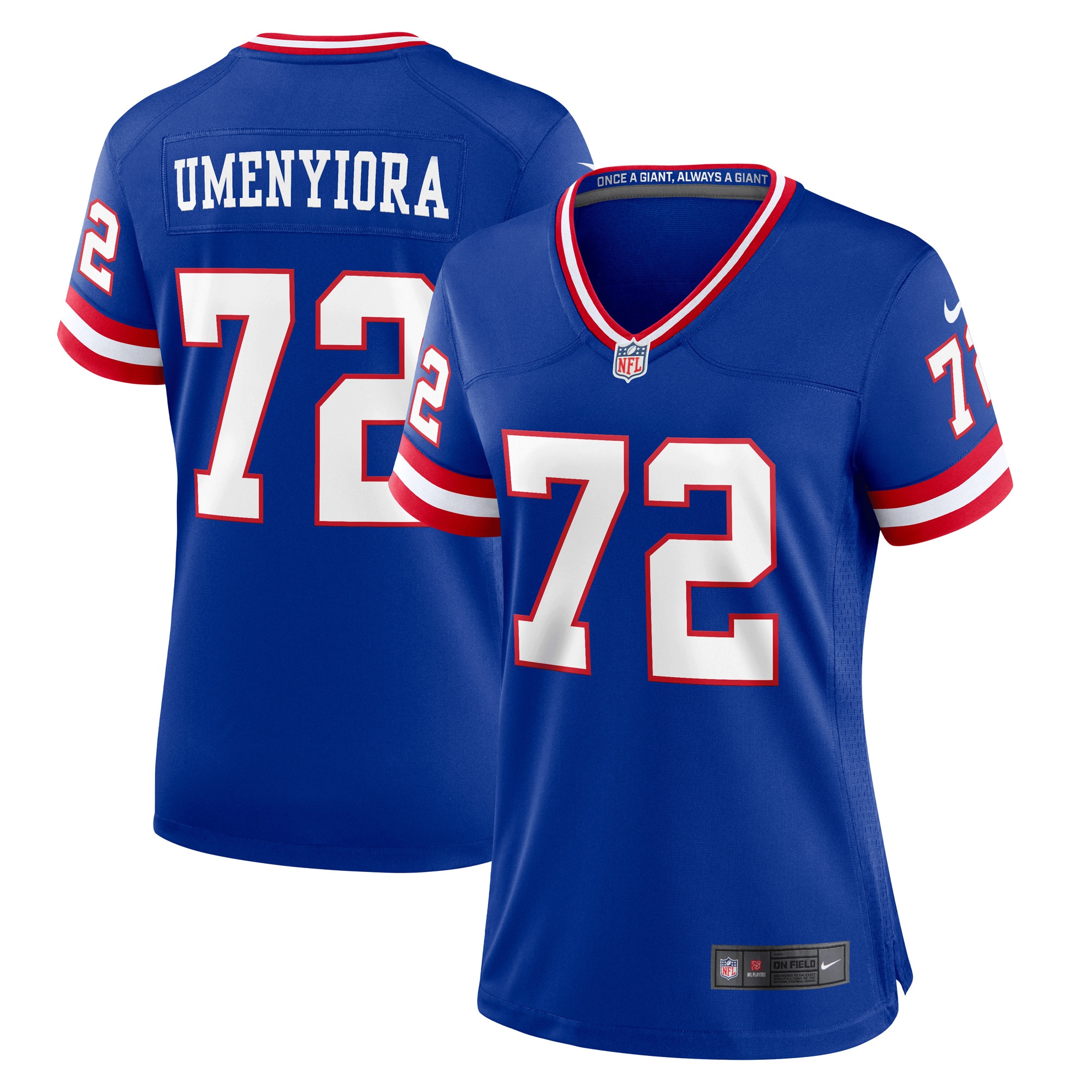 Women’s New York Giants Osi Umenyiora Royal Classic Retired Player Game Jersey