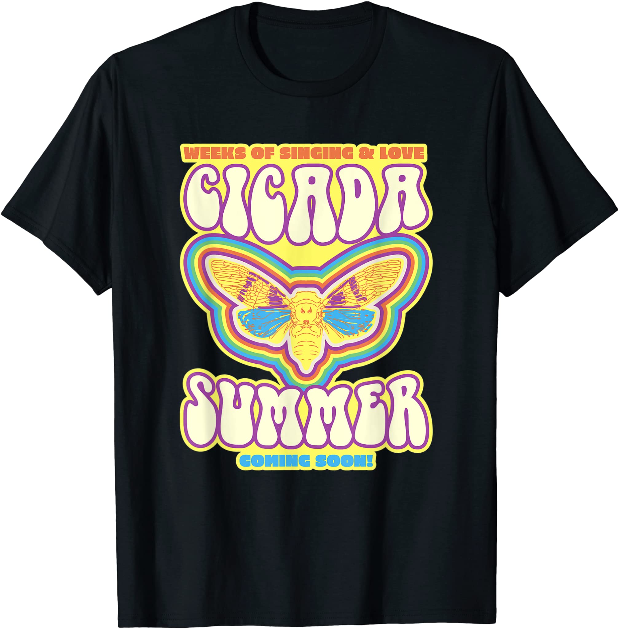 Cicada Summer Retro Vintage Art Meme T-Shirt