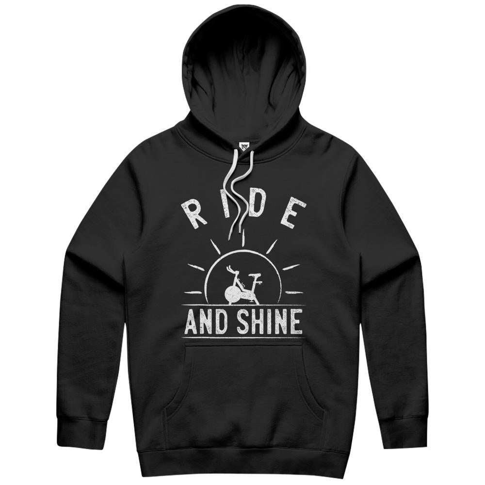 Ride And Shine Funny Indoor Spinning Spin Class Workout Gym Hoodie