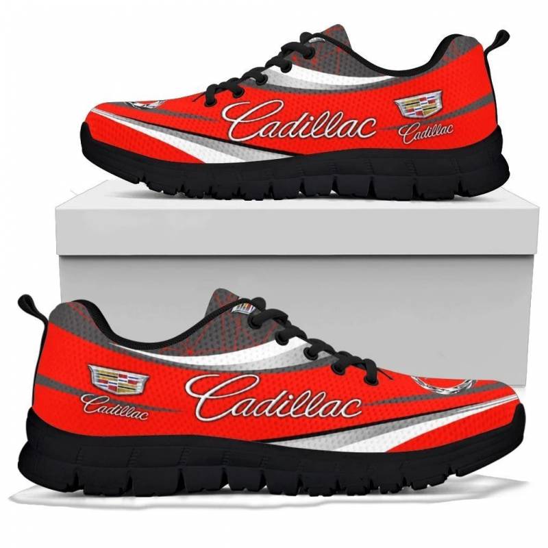 3D Printed Cadillac- BDA Sneakers Ver1 For Men & Women (Red)